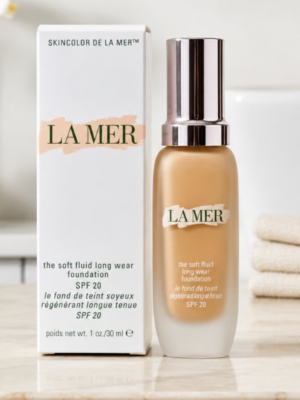 La Mer The Soft Fluid Long Wear Foundation SPF 20 – Shade 250 Ivory, 30ml